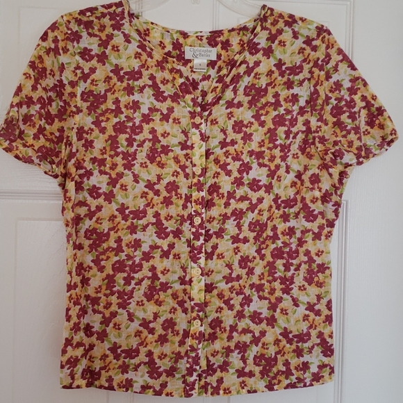Pretty 100% cotton blouse - Picture 1 of 7